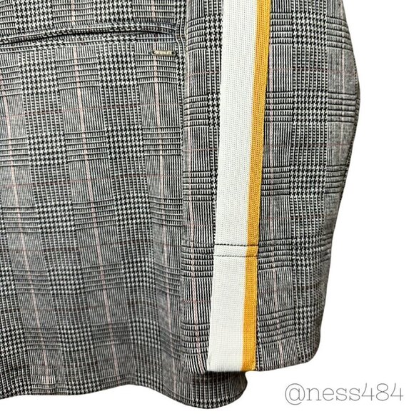 GUESS Women's Plaid Blazer Crop Top‎ Set Sporty Stripe Size S - Picture 9 of 11